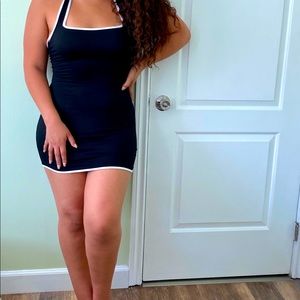 Fashion Nova black and white mini dress